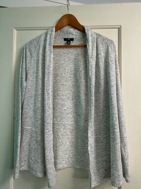GAP Light Gray Open-Front Draped Cardigan